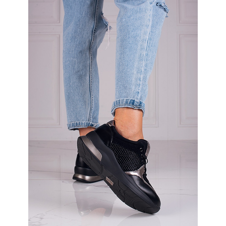 Sorte stilfulde Vinceza sneakers 1