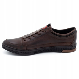 Polbut Casual sko til mænd i læder K22 mørkebrun 3