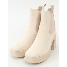 Støvler på gummihæl Amelda Beige 1
