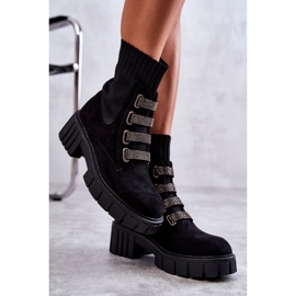 Hope Black Slip-On Socks Støvler i ruskind sort 7