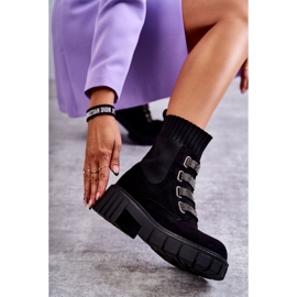 Hope Black Slip-On Socks Støvler i ruskind sort 6