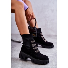 Hope Black Slip-On Socks Støvler i ruskind sort 8