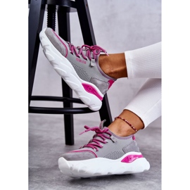 Damesneakers Memory Foam System Big Star KK274030 Grå lyserød 1