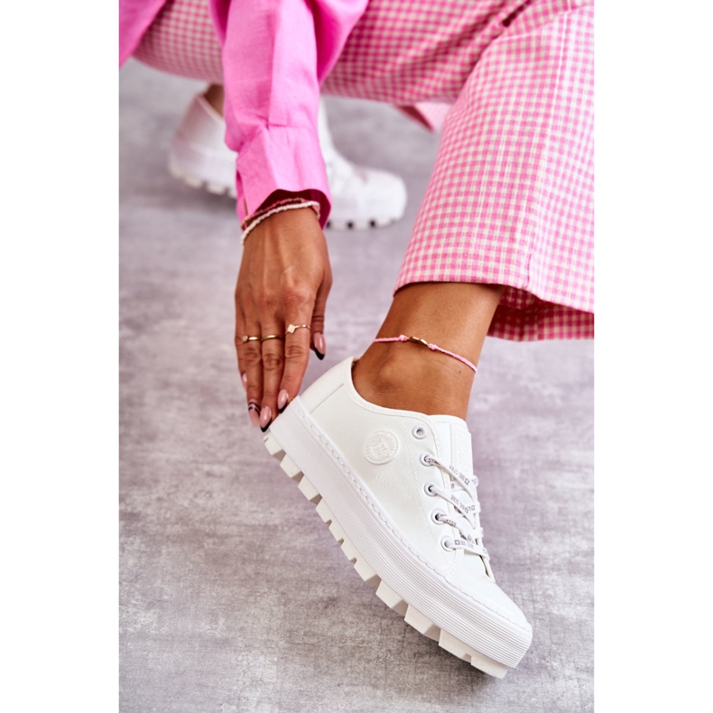 Moderigtige lakerede sneakers Big Star KK274045 Hvid 1