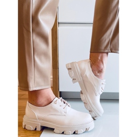 PA1 Tekla Beige loafers med snøre 2