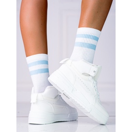 Dame Shelovet sneakers med en høj overdel hvid 1