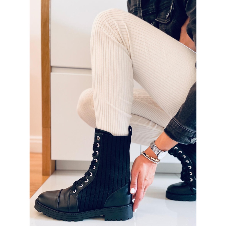 Støvler med elastisk Elinor Black overdel sort 2