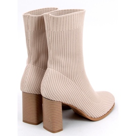 Højhælede sokkestøvler fra Hermione Taupe beige 5