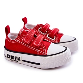 Børnetøjssneakers med velcro Big Star KK374076 Rød 7