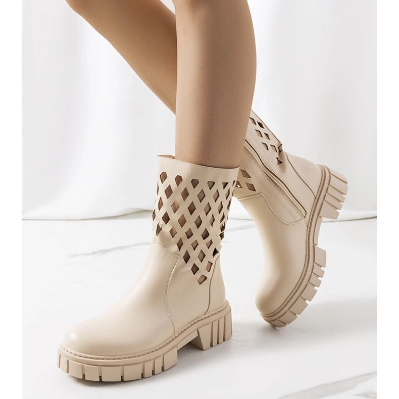 Creme Dinah støvler beige 1