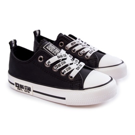 Børne læder sneakers Big Star KK374039 Sort 1