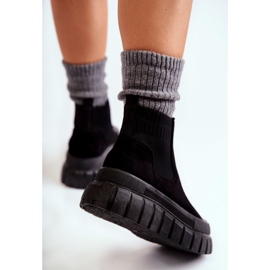 FB2 Moderigtige slip-on støvler på den sorte Jenna platform 2