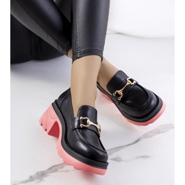 Sorte brogues på pink Korgal-såler 1