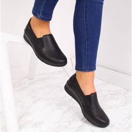 Helios Læder, slip-on sko sort 2