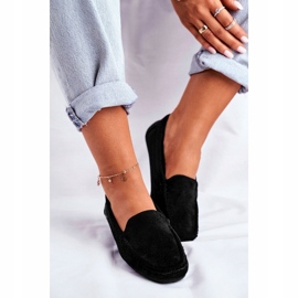 EVE Kvinder sorte loafers ruskind Morreno 1