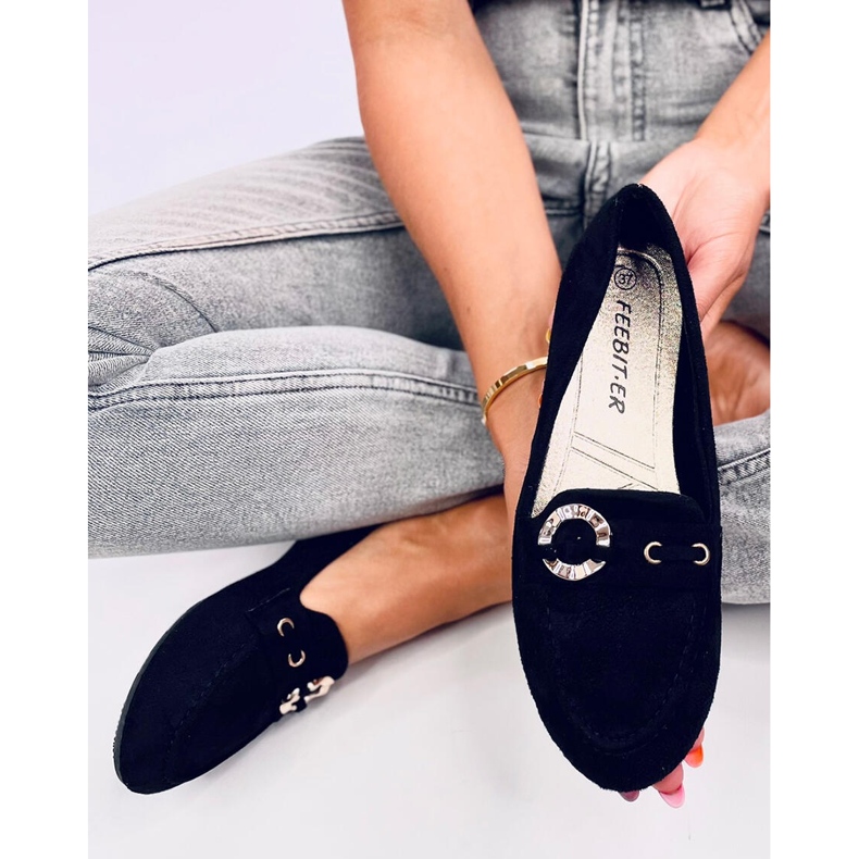 Arun Black dame loafers sort 1