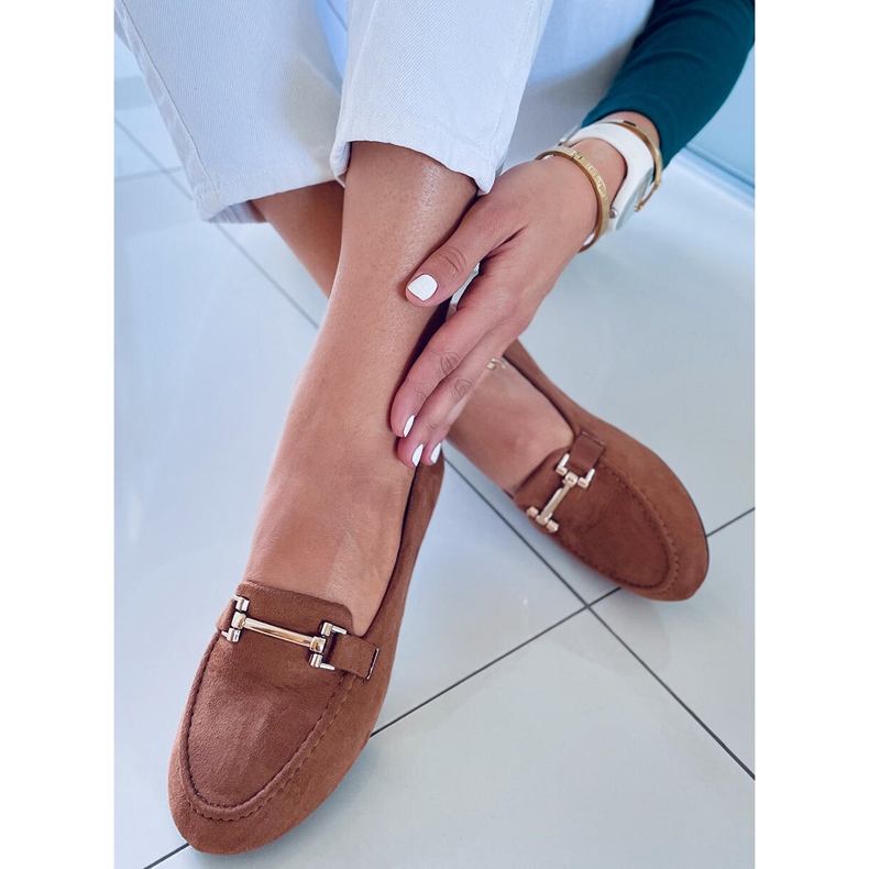 Kubra Camel dame loafers brun 1