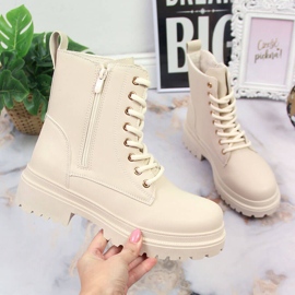 Dame beige varme støvler eVento 1