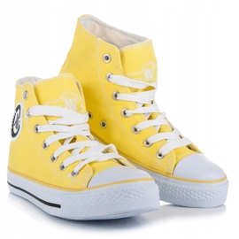 New Age Bindede høje sneakers gul 1