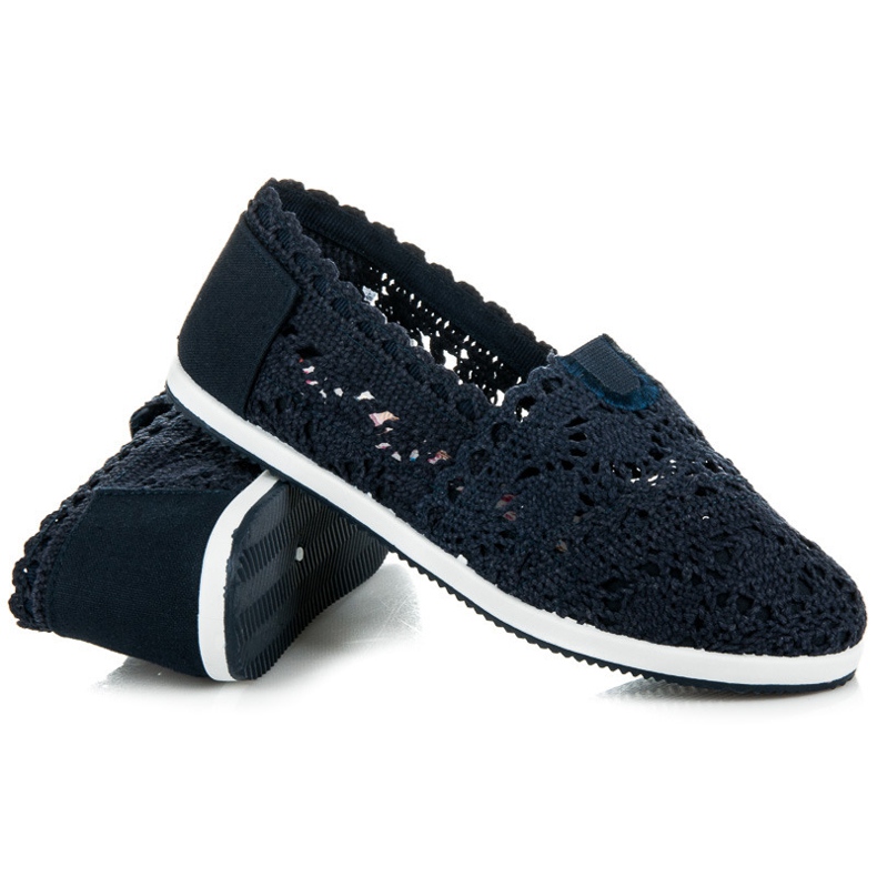 Seastar Marineblå Lace Slipons 1