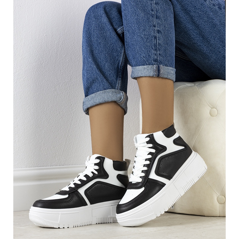 Sort og hvid Zetta ankel sneakers 1