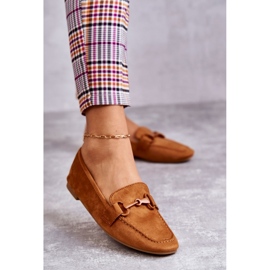 Ruskind Loafers med Camel Santi dekoration brun 1