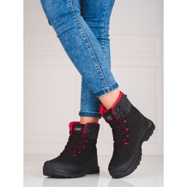 DK sorte og røde snørestøvler til kvinder 2