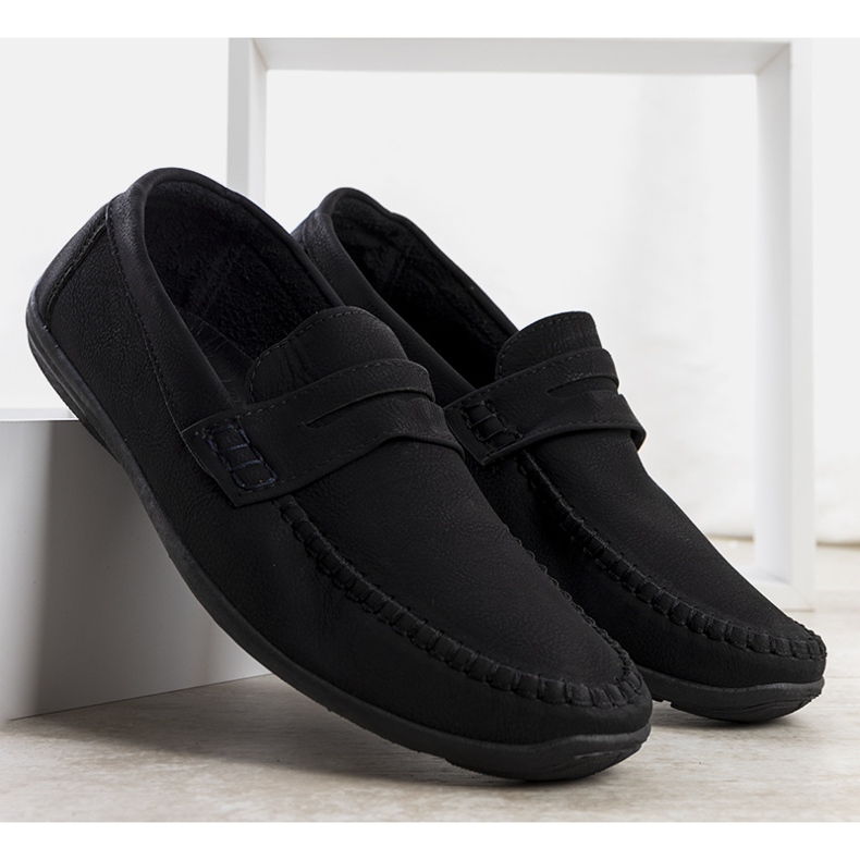 Black Pearse loafers til mænd sort 1