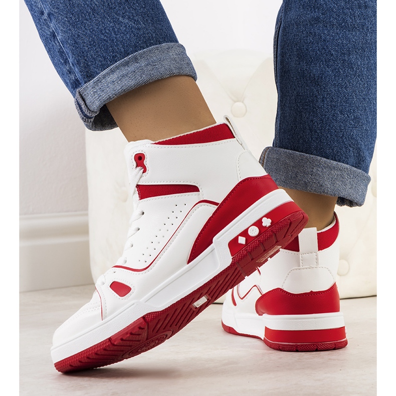 PA1 Røde Megatheo ankelsneakers hvid 1