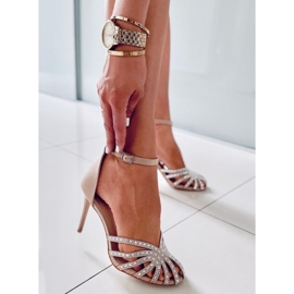 PA1 Pins med Diamond Khaki sten beige 1