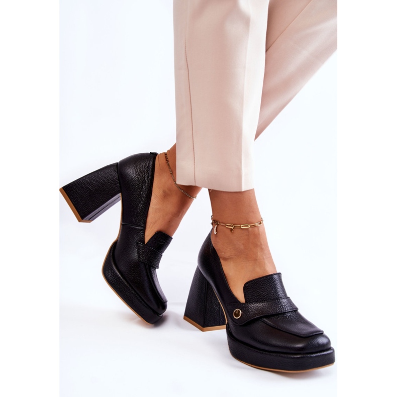 Lewski Shoes Læder Pumps Lewski Sko 3195/2 Sort 1