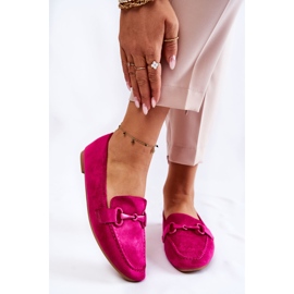 Ruskindsloafers med Fuchsia Santi-dekoration lyserød 1