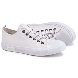 Mænds øko -leder sneakers Big Star KK174052 White hvid 1
