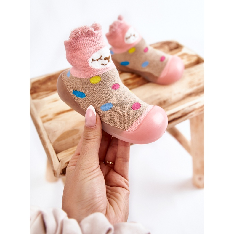 BEFADO S.A. Hjemmesko til børn Niechodki Befado 002P019 Beige-Pink blå 1