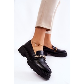 Læder Loafers Bogstaver La.Fi 210001B-PU Sort 2