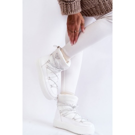 PM1 Moderigtige snestøvler med snørebånd til kvinder i hvide Carrios 2