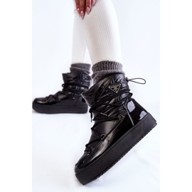 PM1 Moderigtige snestøvler med snørebånd til kvinder i sorte Carrios 3