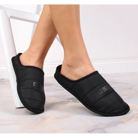 Big Star INT1773B isolerede slip-on hjemmesko sort 1