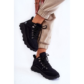 Dame Otto Black Warm Trekking Sko Trappers sort 2