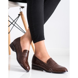 Snake Print VINCEZA loafers brun 1