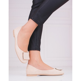Beige ruskindsballerinaer 2