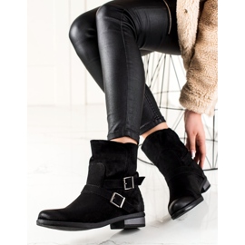 W. Potocki Potocki slip-on ruskindsstøvler sort 1
