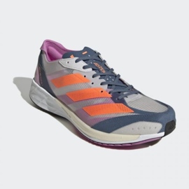 Adidas Adizero Adios 7 M GX6647 sko hvid violet orange 4