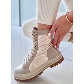 BM Aileen Beis sneakers med snøre beige 1