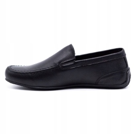 Polbut Mænds læder loafers 2105 sort korn 1