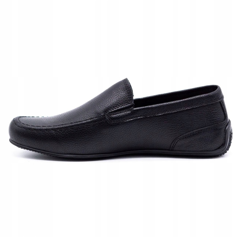 Polbut Mænds læder loafers 2105 sort korn 1