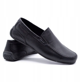 Polbut Mænds læder loafers 2105 sort korn 3