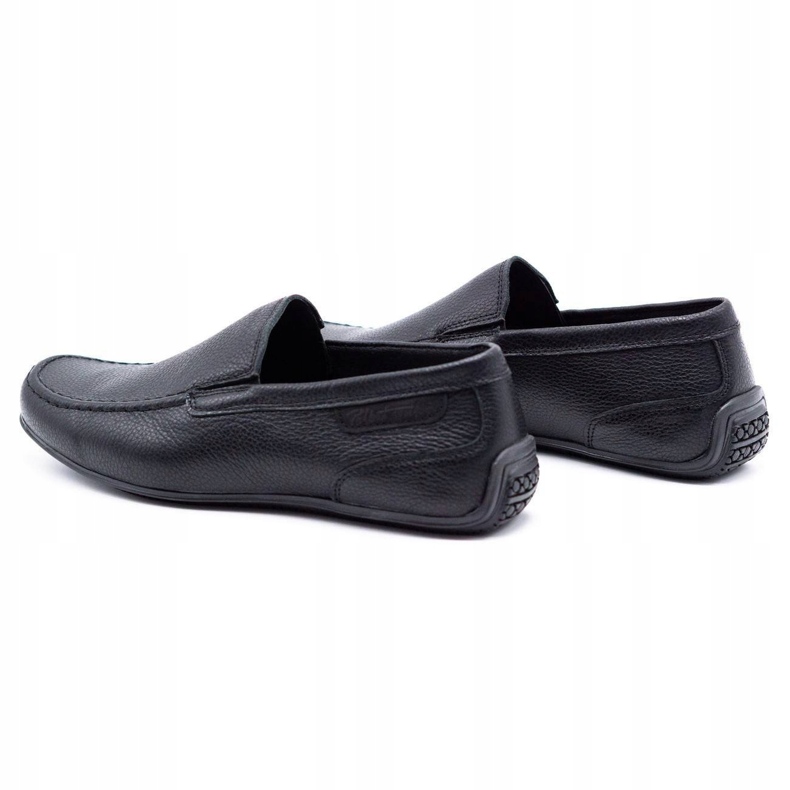 Polbut Mænds læder loafers 2105 sort korn 4