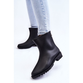 Klassiske Slip-On regnstøvler til kvinder, sort Floriana 2