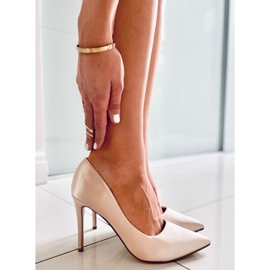 PA1 Dame satin hæle Talia Nude beige 1